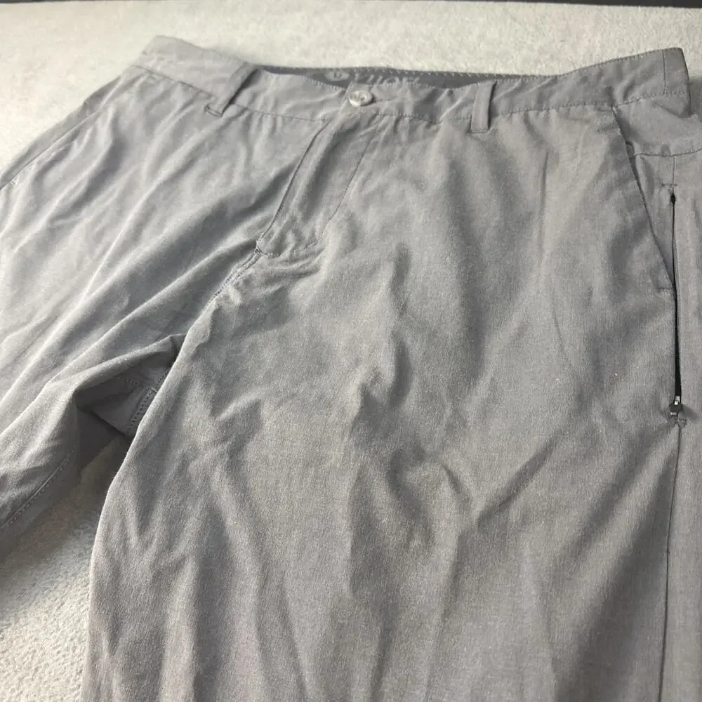 Vuori Meta Pants Mens 36x33 Gray Slim Tapered Chino Zip Pocket Travel Casual